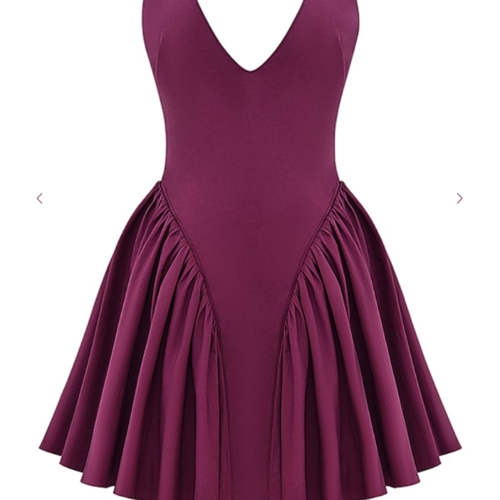 House of CB Burgundy Backless Dress - Picture 3 of 5